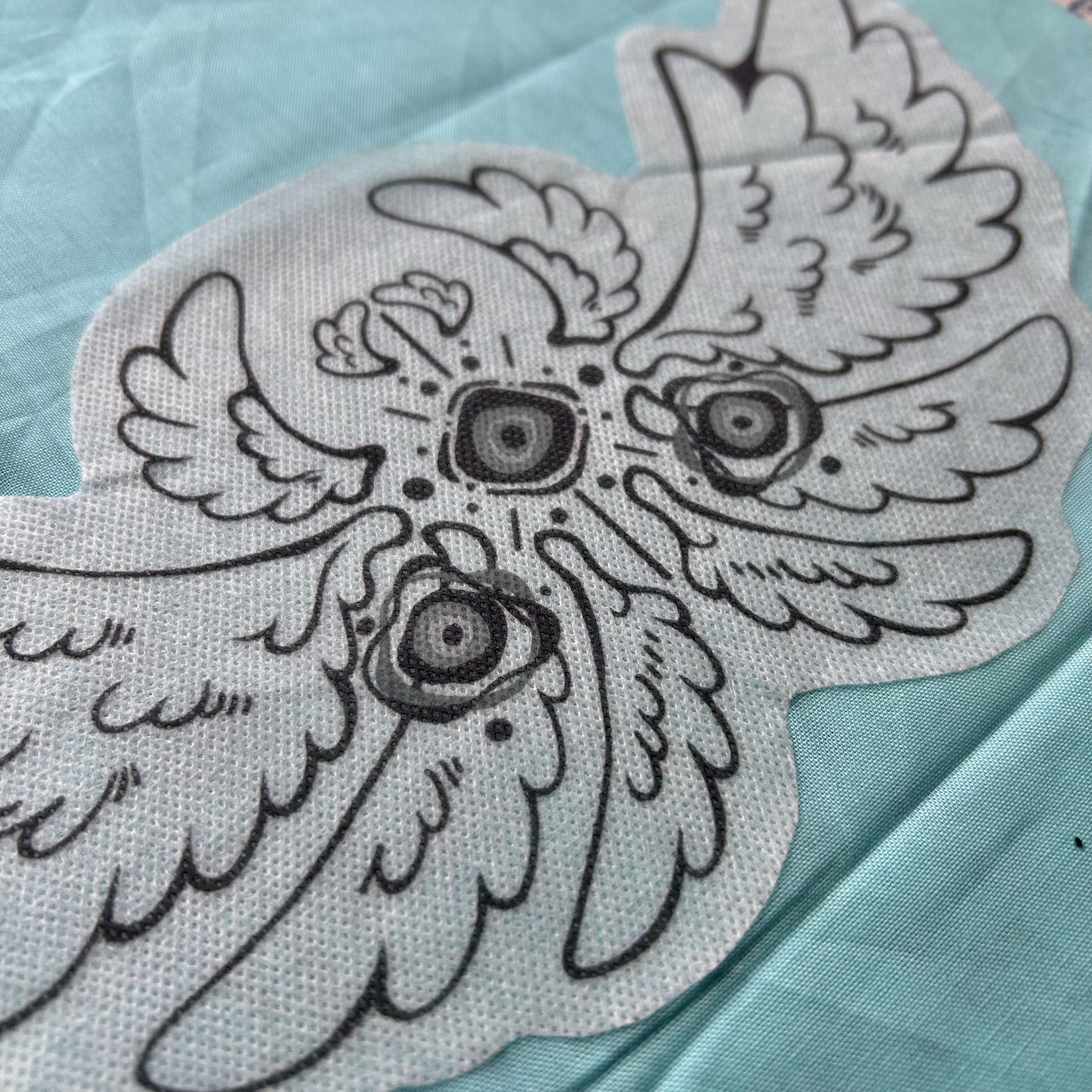 Biblically Accurate Evil Eye Stick & Stitch Embroidery Pattern (DIY Water-Soluble Transfer)