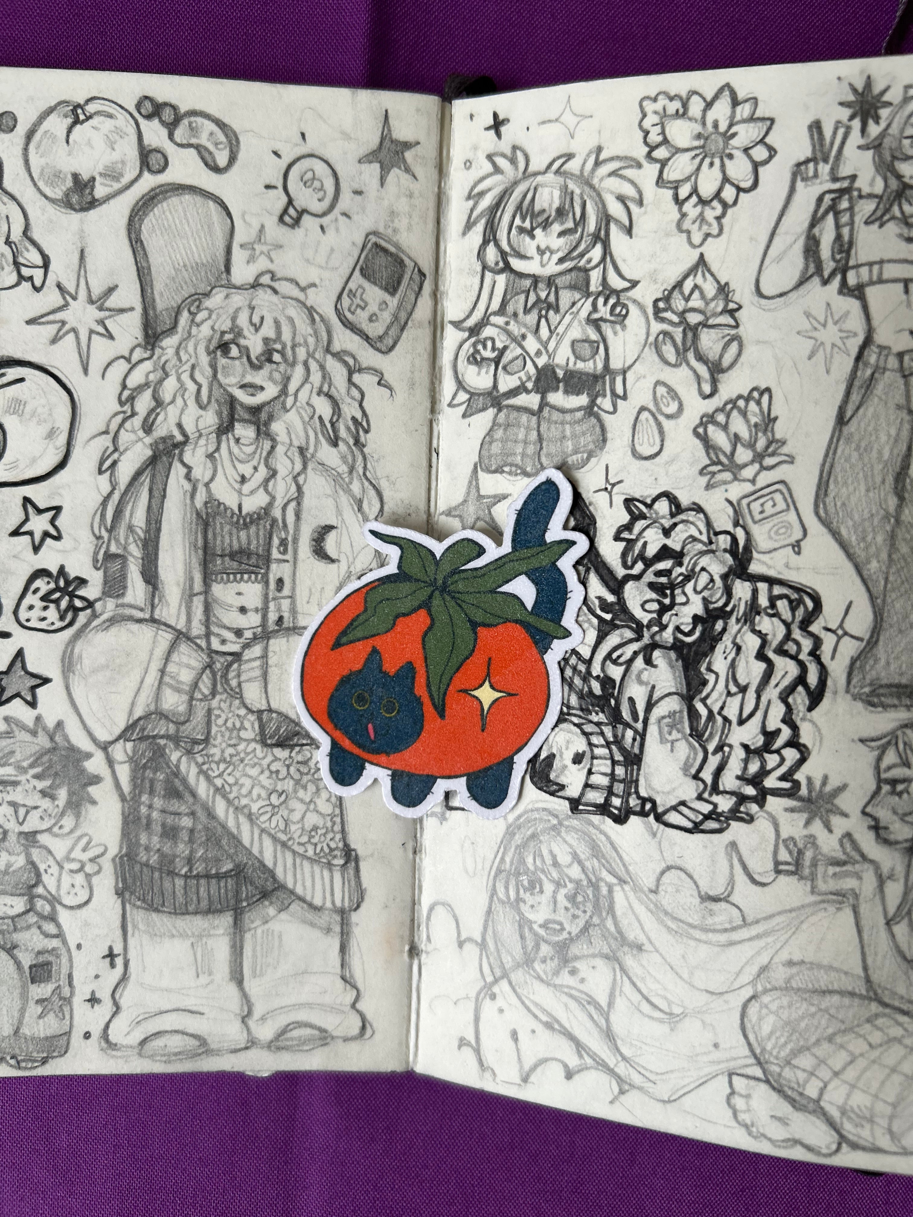 Pelekat Vinyl Kucing Tomato