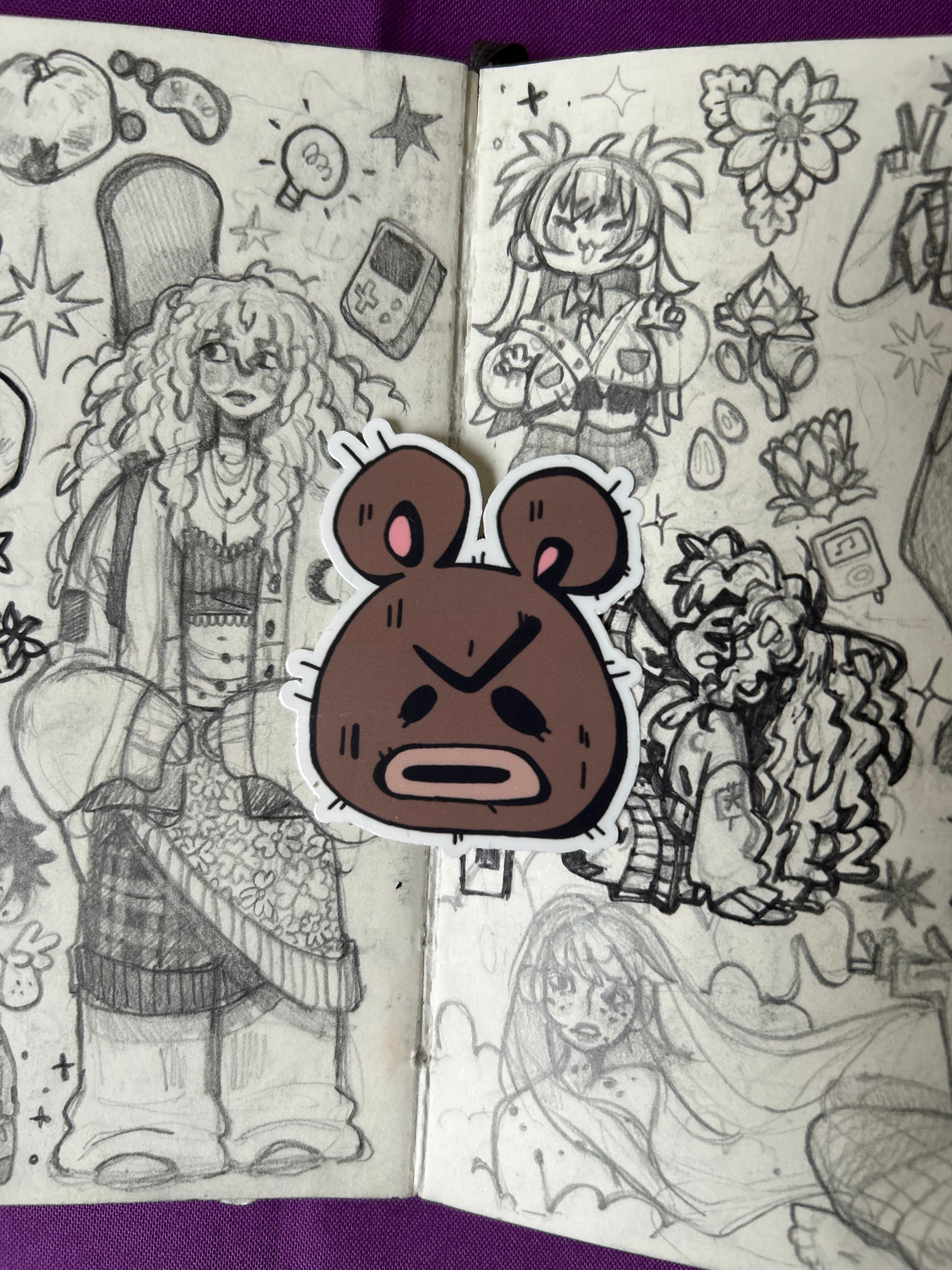 Pelekat Vinyl Beruang Marah