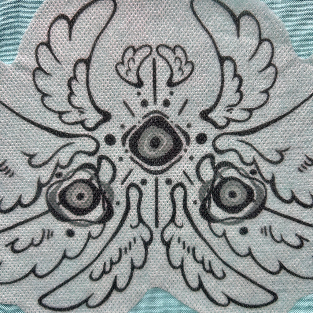 聖書に忠実な邪眼のスティック＆ステッチ刺繍パターン（DIY水溶性転写）