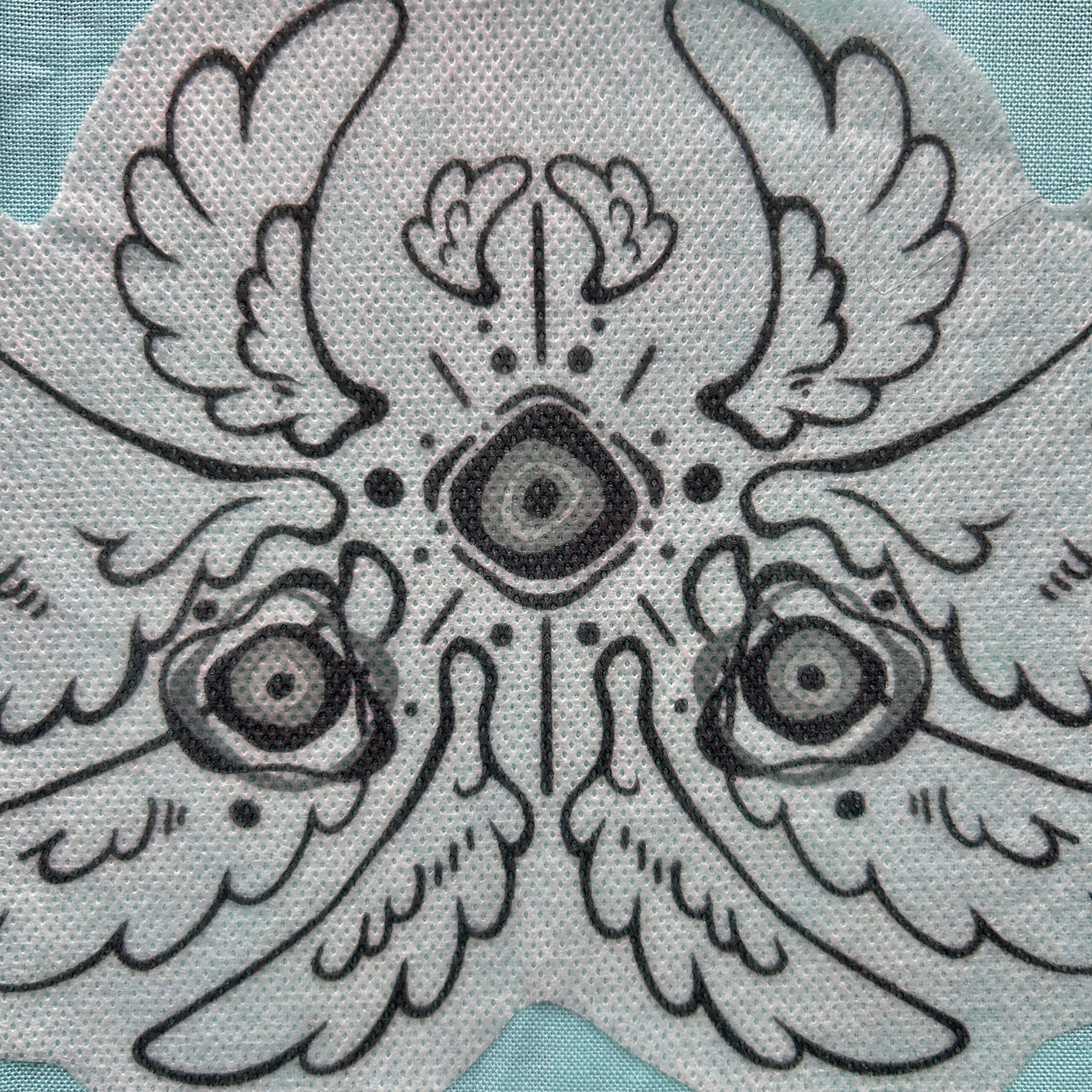 聖書に忠実な邪眼のスティック＆ステッチ刺繍パターン（DIY水溶性転写）