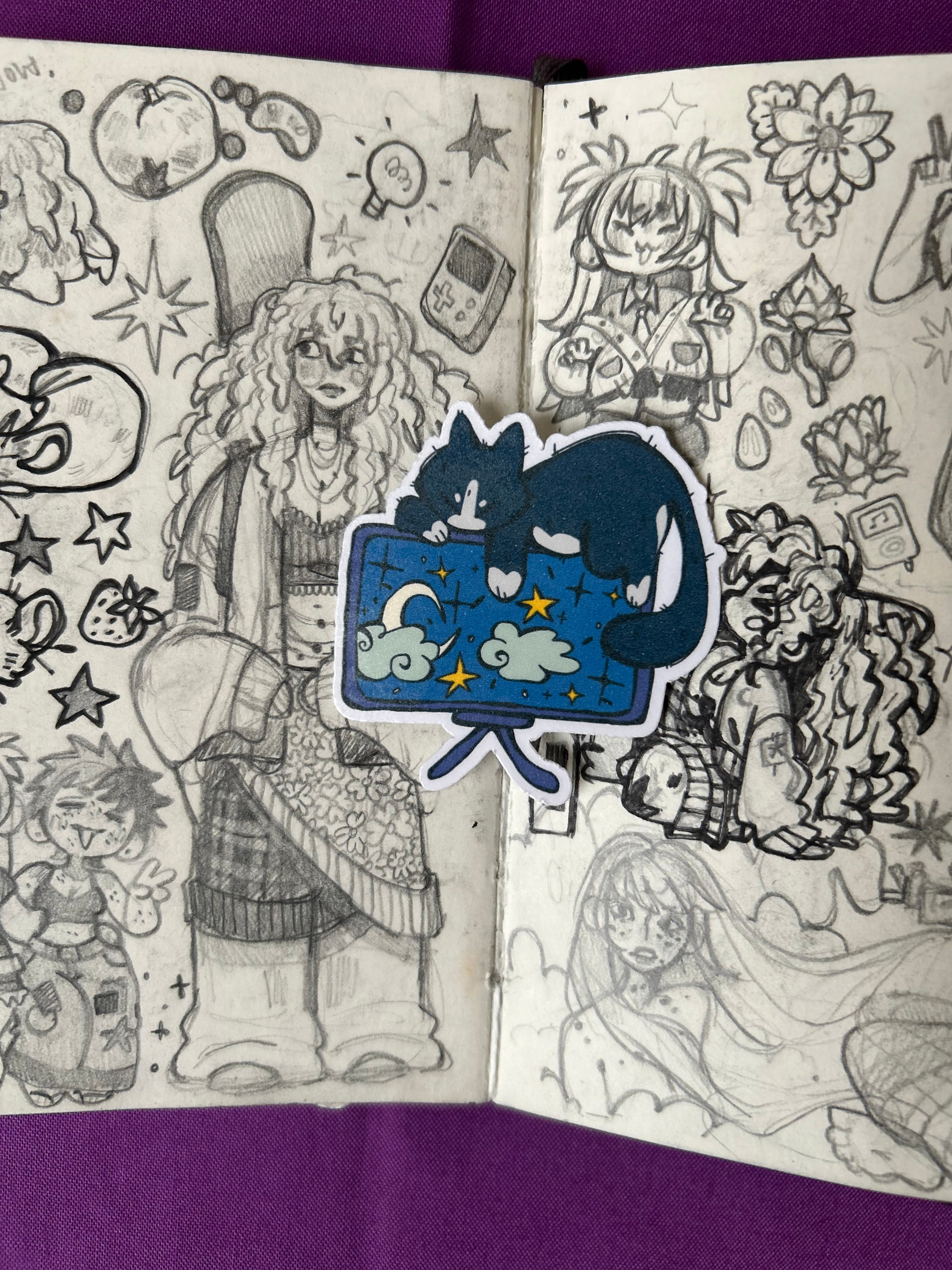 Pelekat Vinyl Kucing Komputer