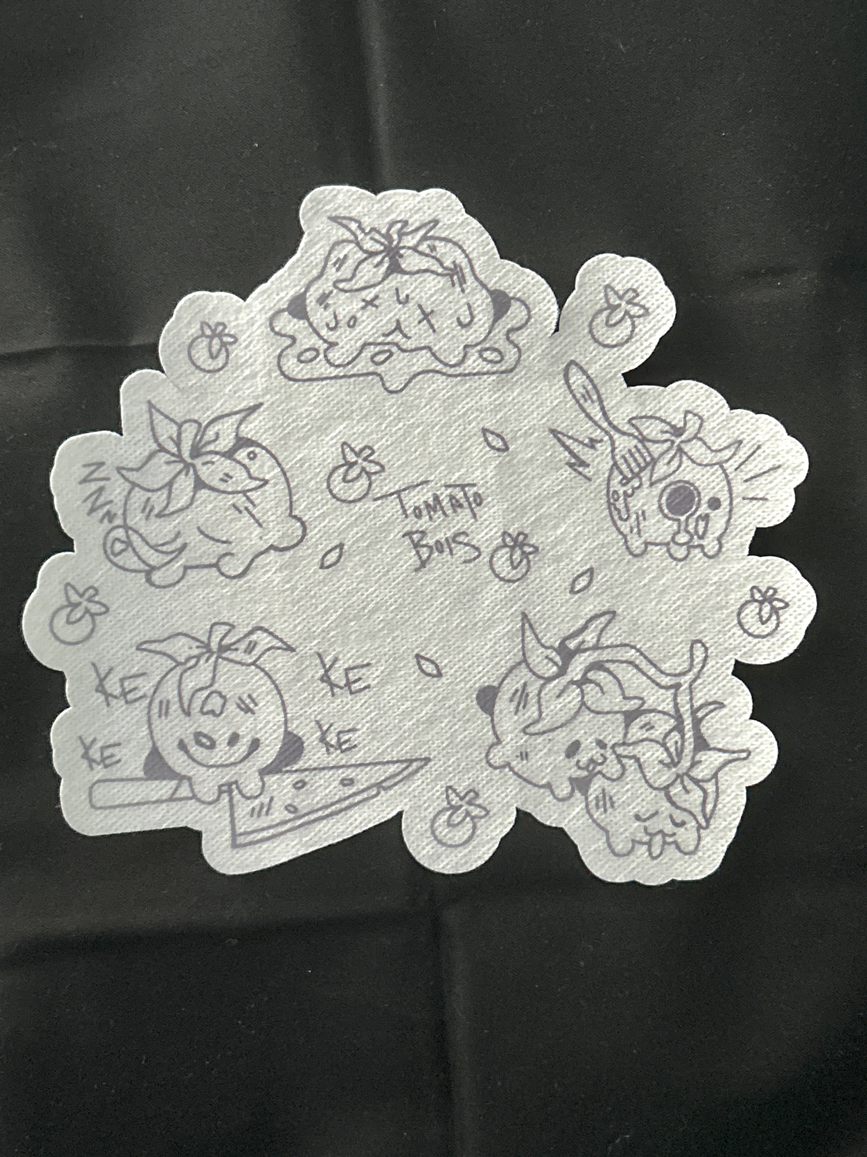 Tomato Bois Stick & Stitch Embroidery Pattern (DIY Water-Soluble Transfer)