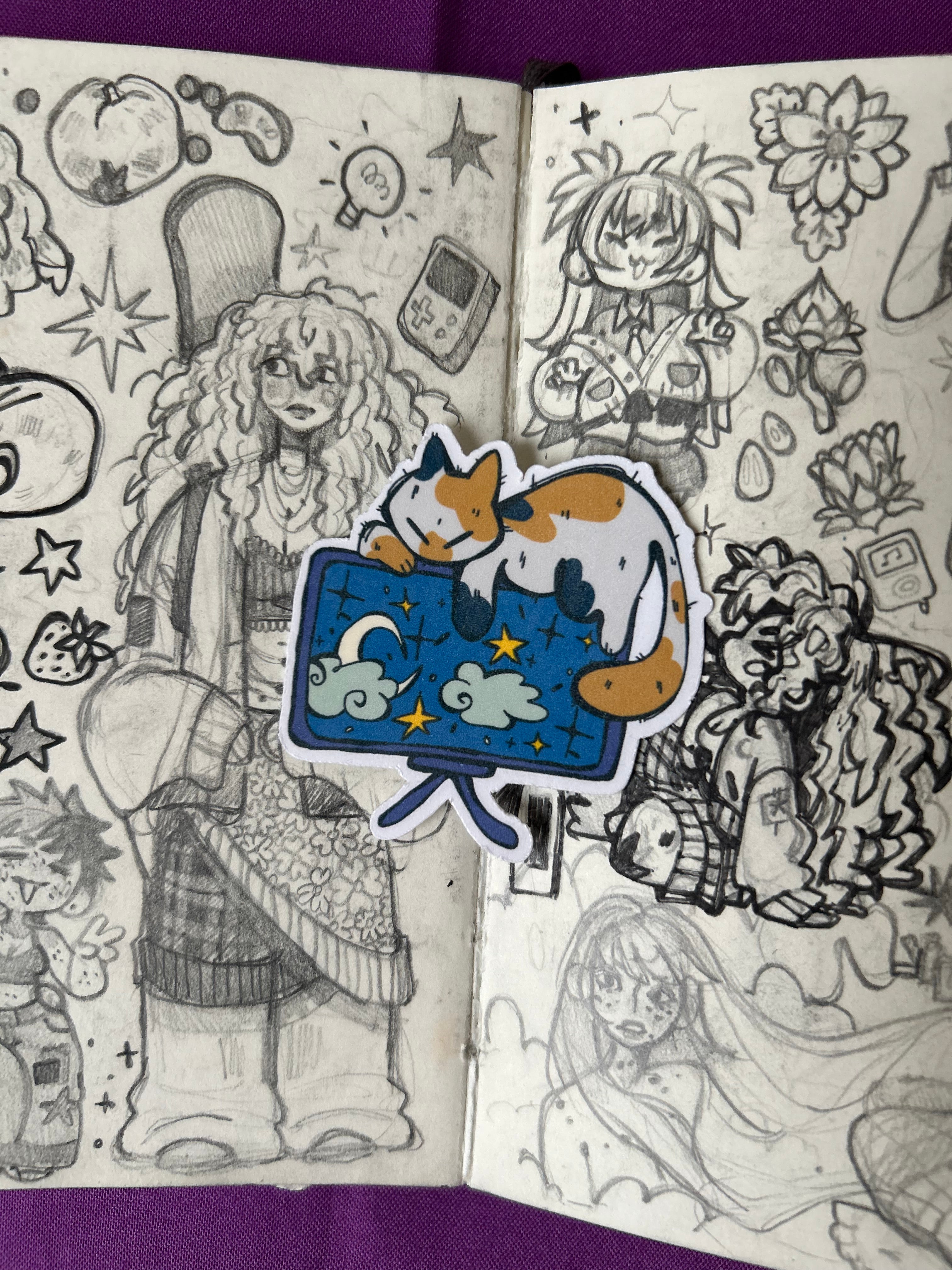 Pelekat Vinyl Kucing Komputer