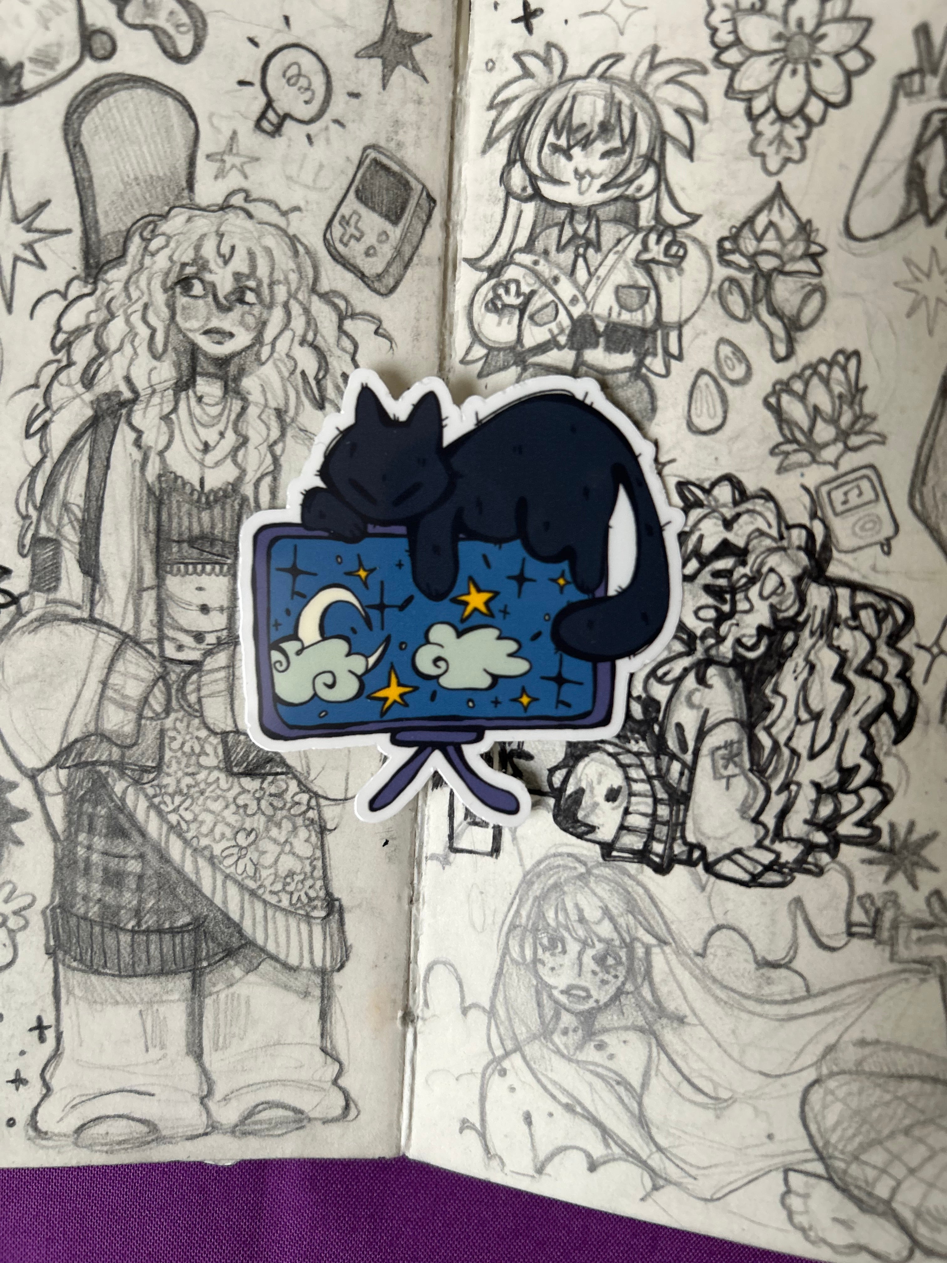 Pelekat Vinyl Kucing Komputer