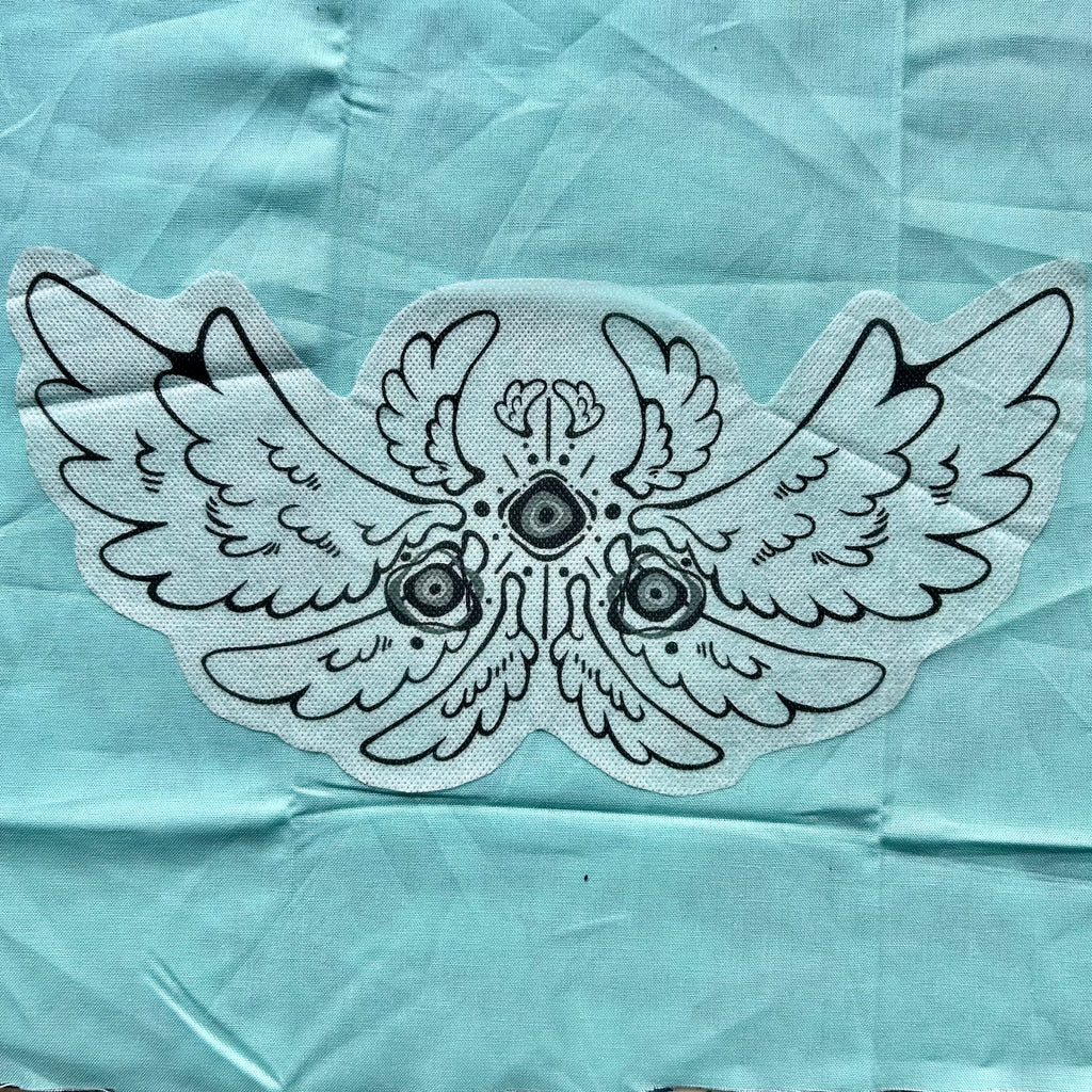 聖書に忠実な邪眼のスティック＆ステッチ刺繍パターン（DIY水溶性転写）