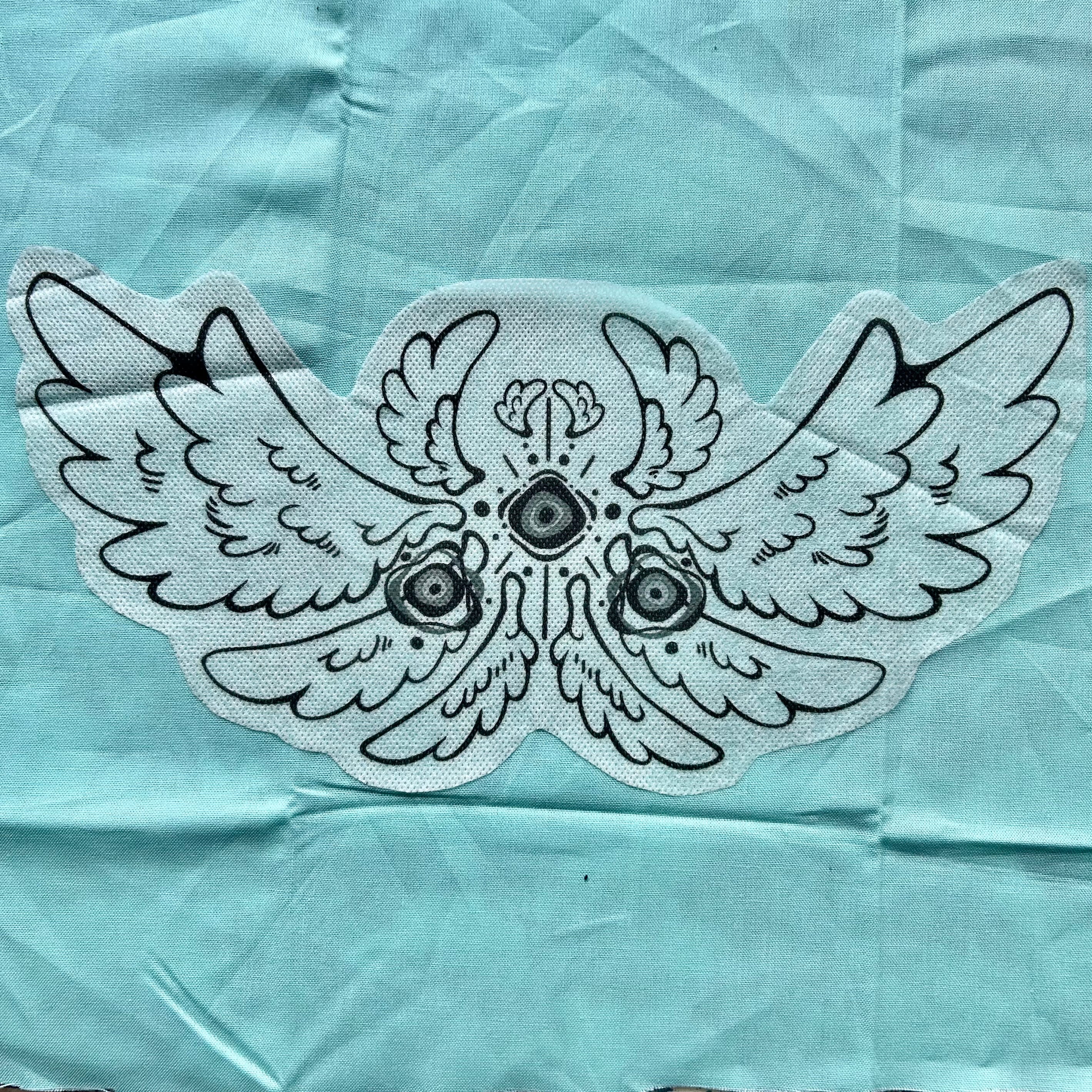 Biblically Accurate Evil Eye Stick & Stitch Embroidery Pattern (DIY Water-Soluble Transfer)