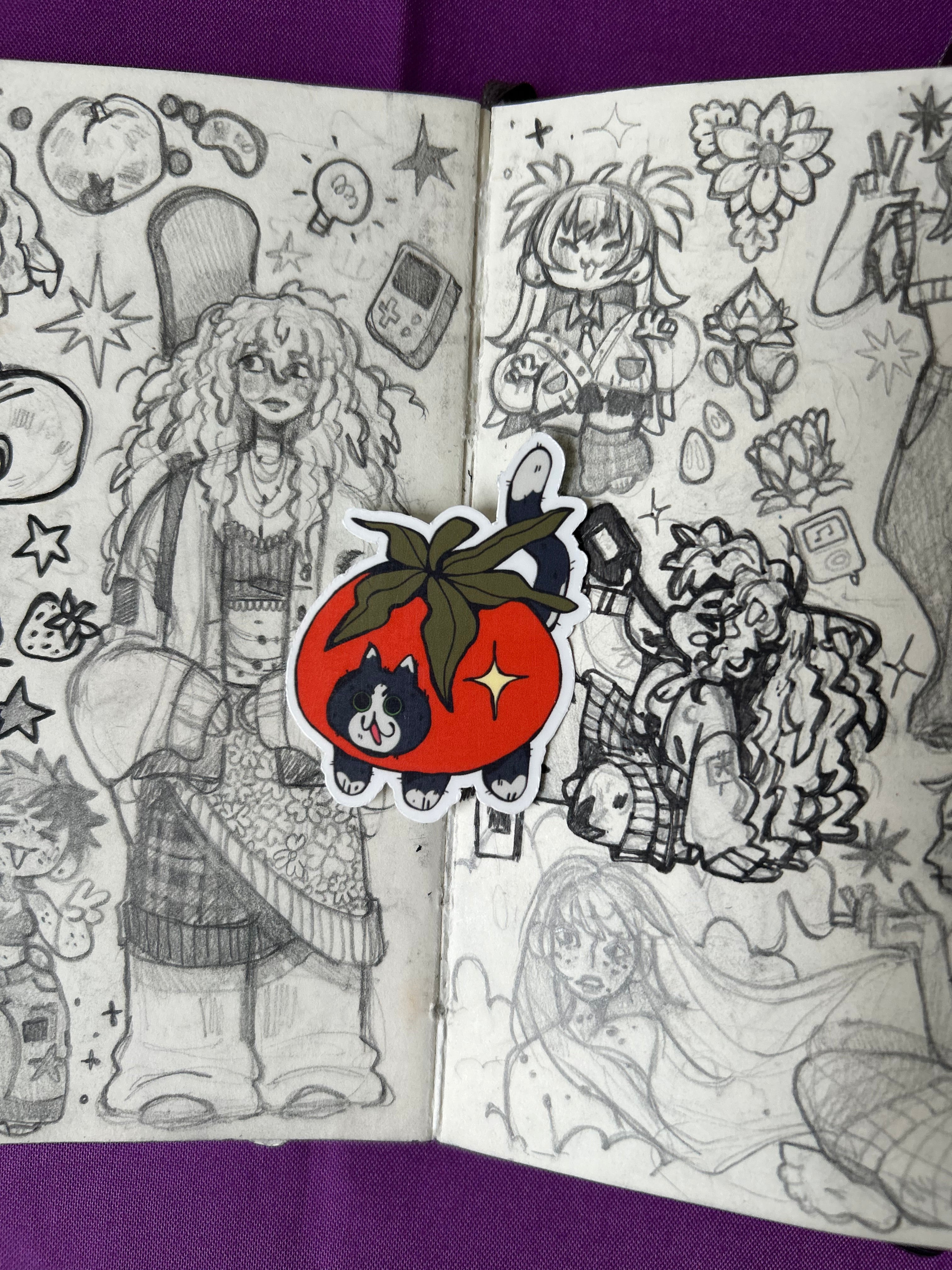 Pelekat Vinyl Kucing Tomato