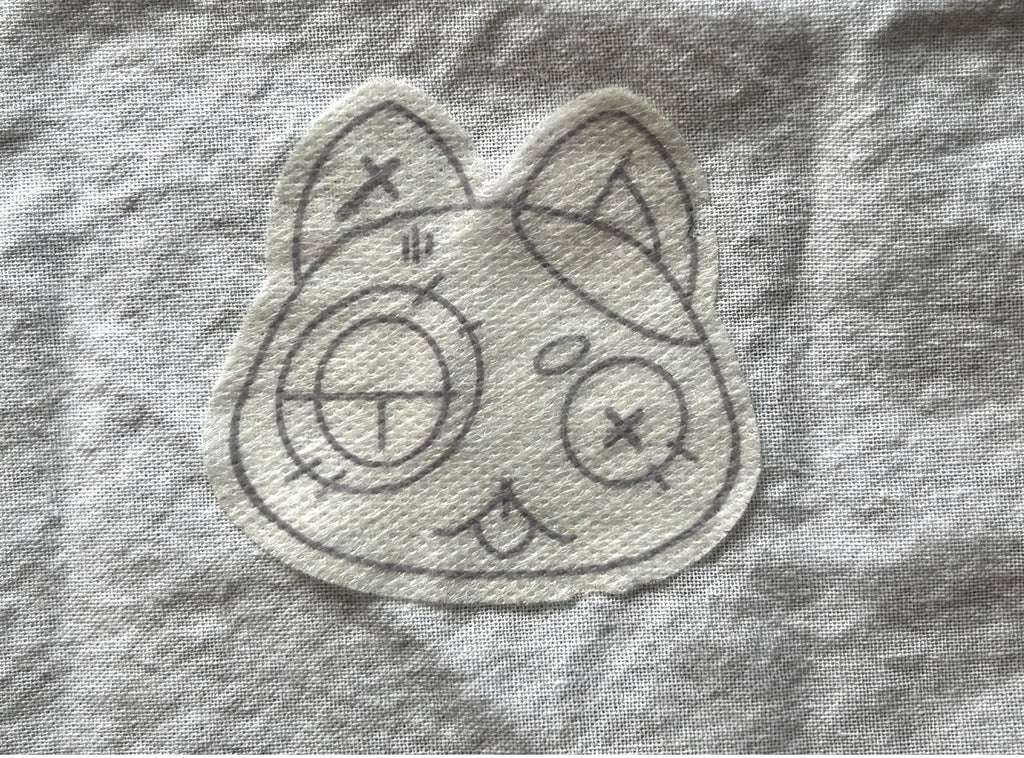 Stick n stitch pattern of a cat, perfect for embroidery