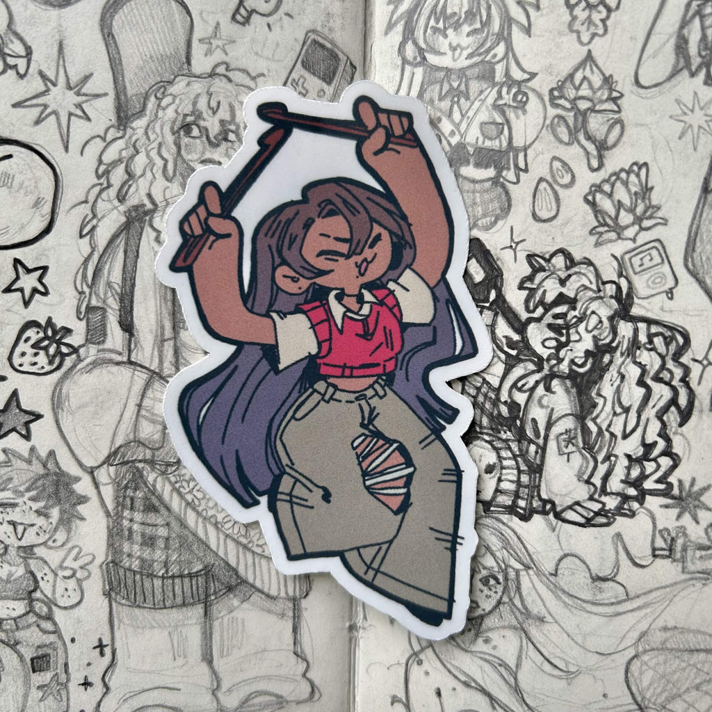 Tempo Keeper Drum Player Vinyl Sticker