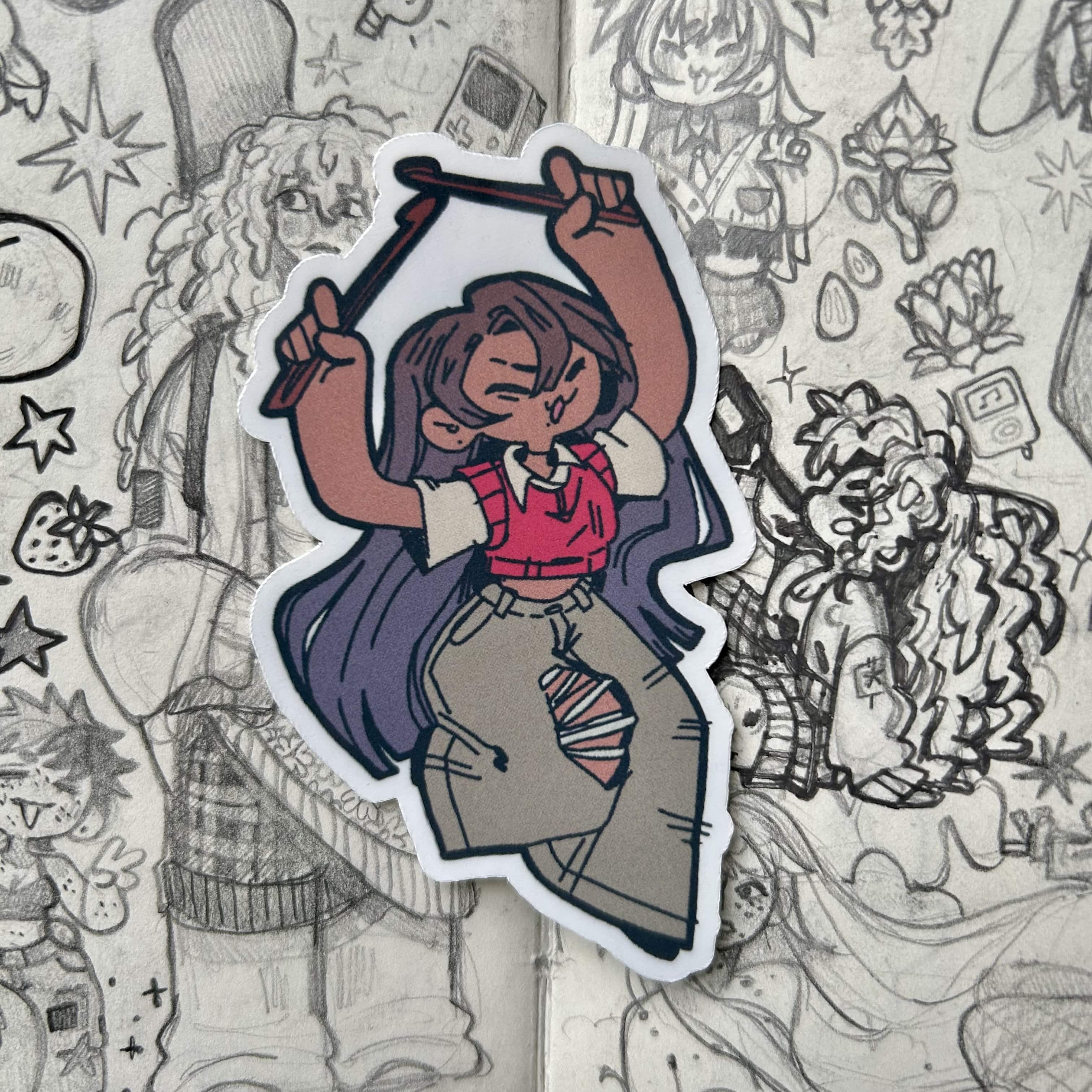 Tempo Keeper Drum Player Vinyl Sticker