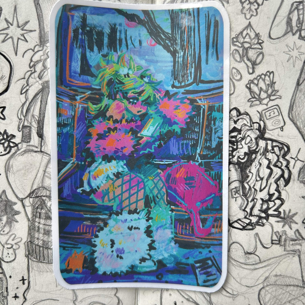 Boredom On The Bus Vinyl Sticker