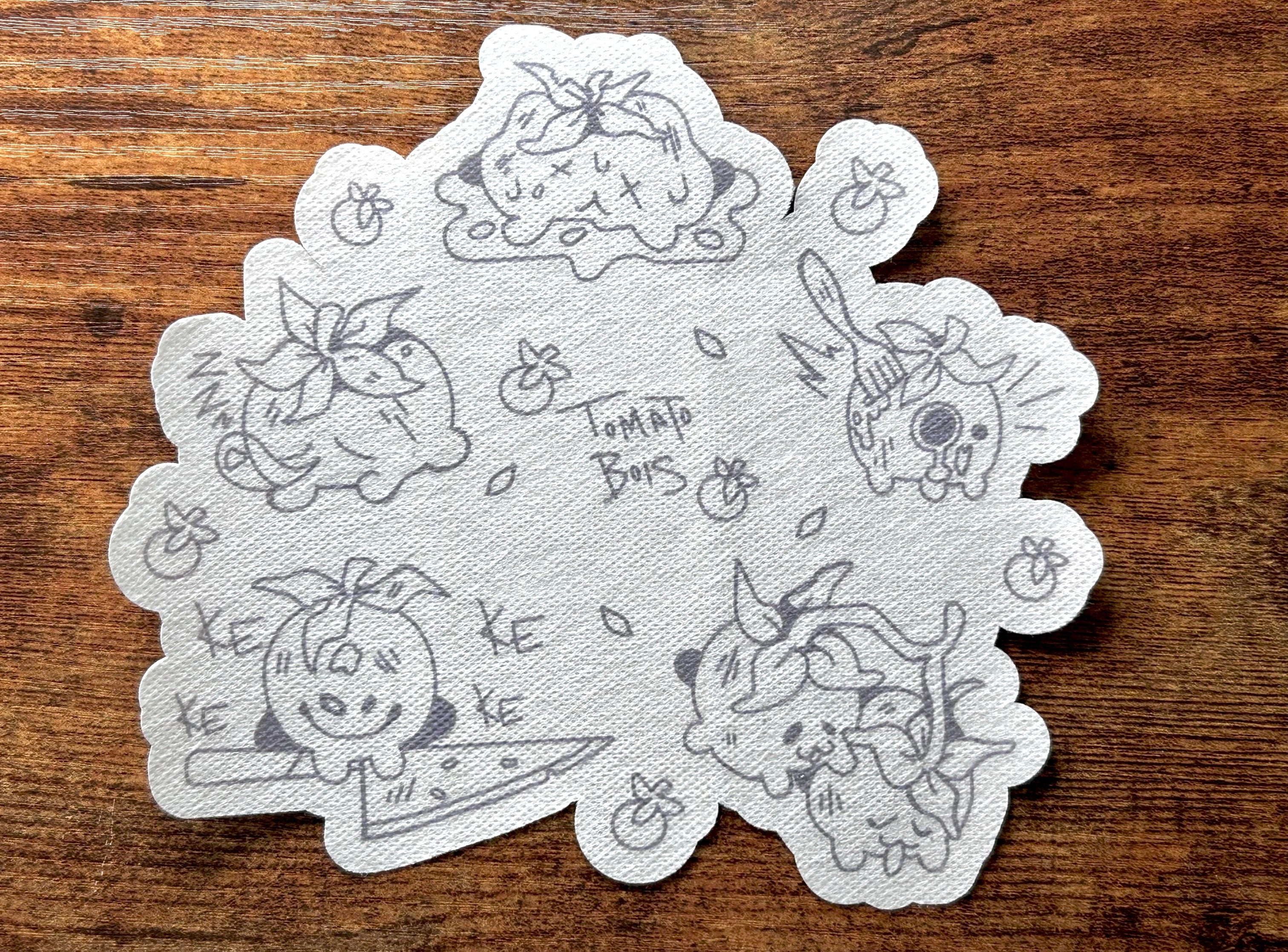 Tomato Bois Stick & Stitch Embroidery Pattern (DIY Water-Soluble Transfer)