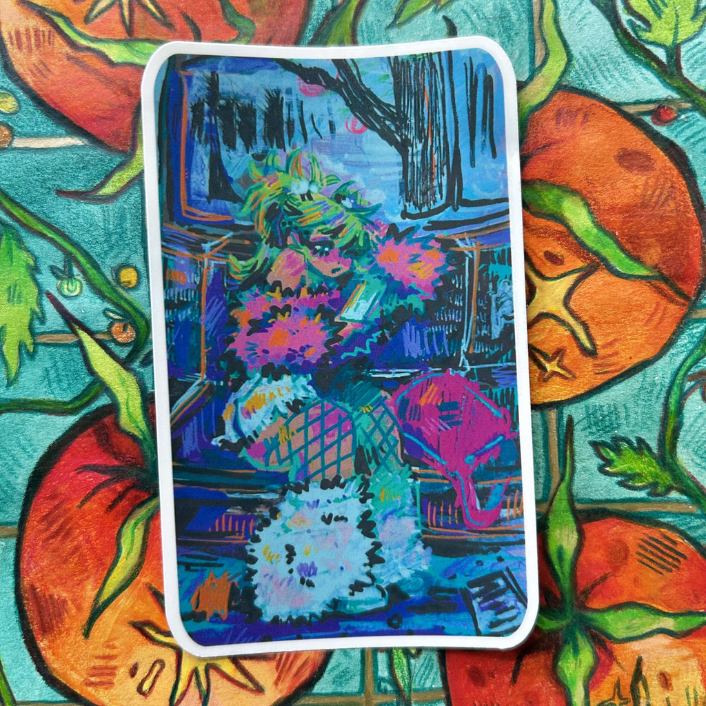 Boredom On The Bus Vinyl Sticker