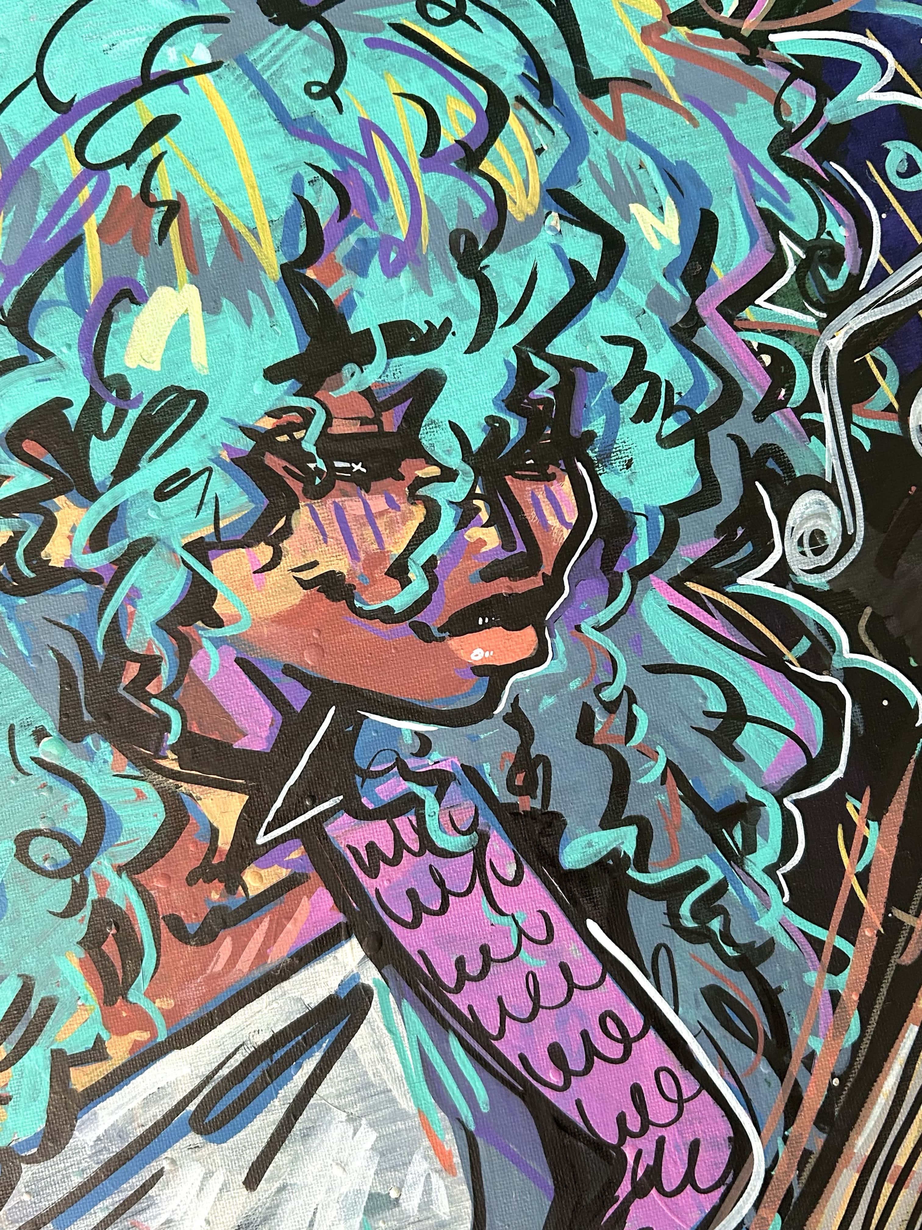 Original Acrylic Paint Marker On canvas