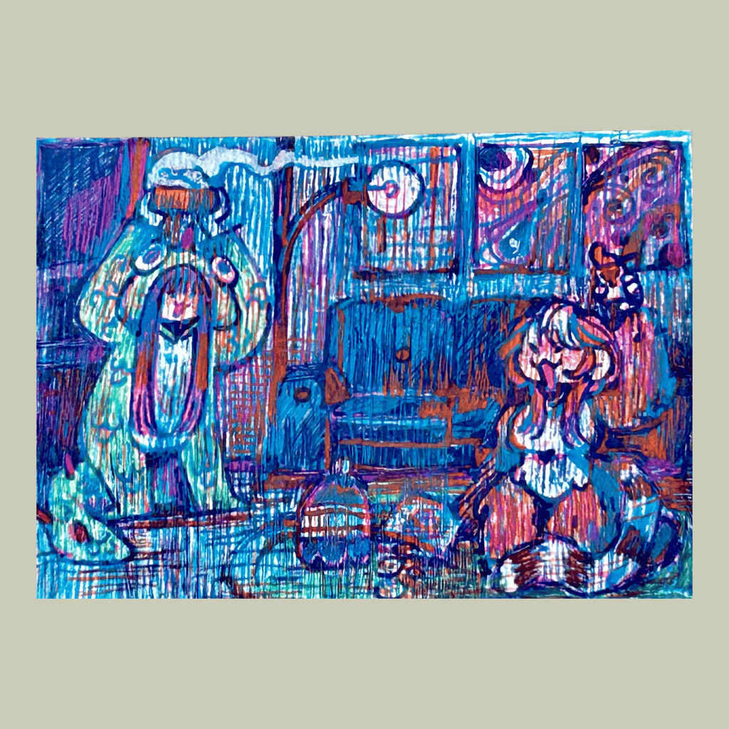 Miniature Art, original art, Slumber Party