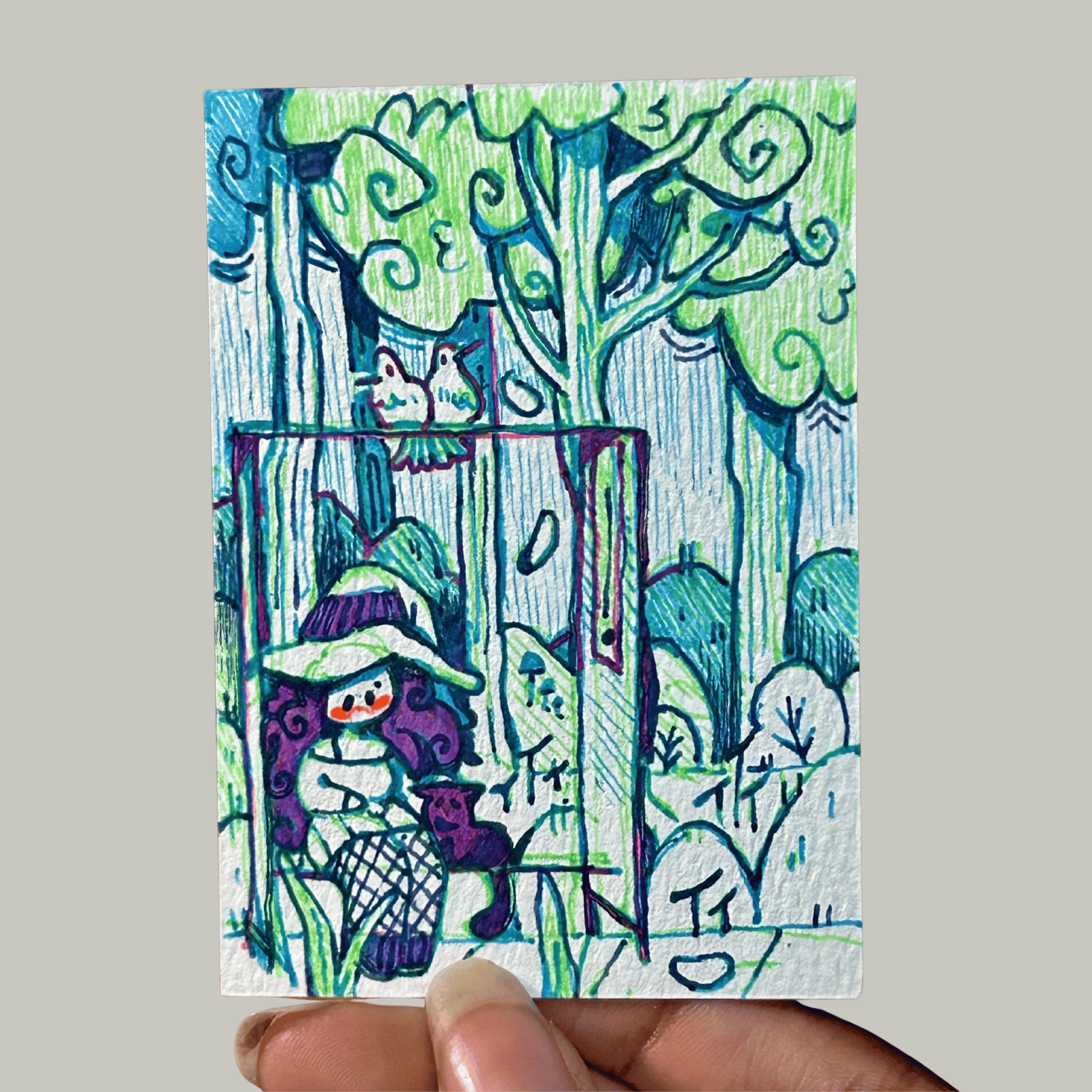 Miniature Art, original art, Rest Stop