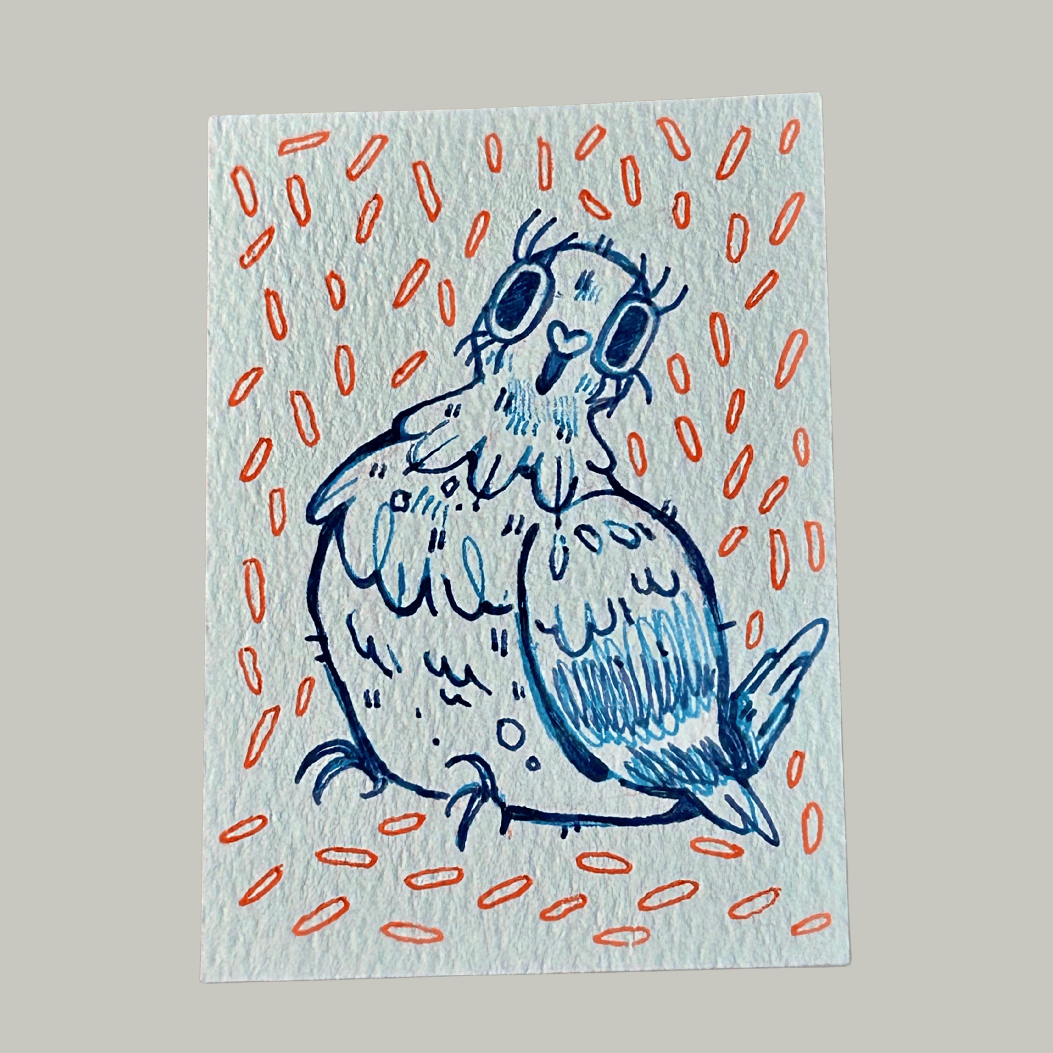 ACEO Miniature Art, original art, Pigeon 1/4