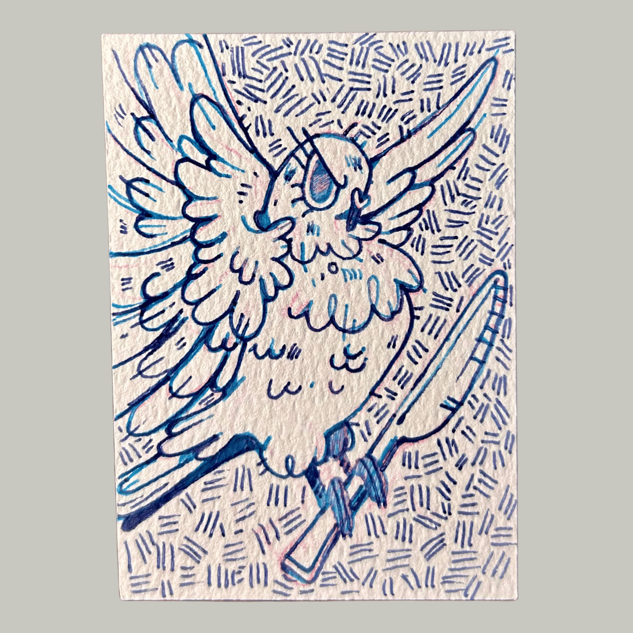 ACEO Miniature Art, original art, Pigeon 4/4