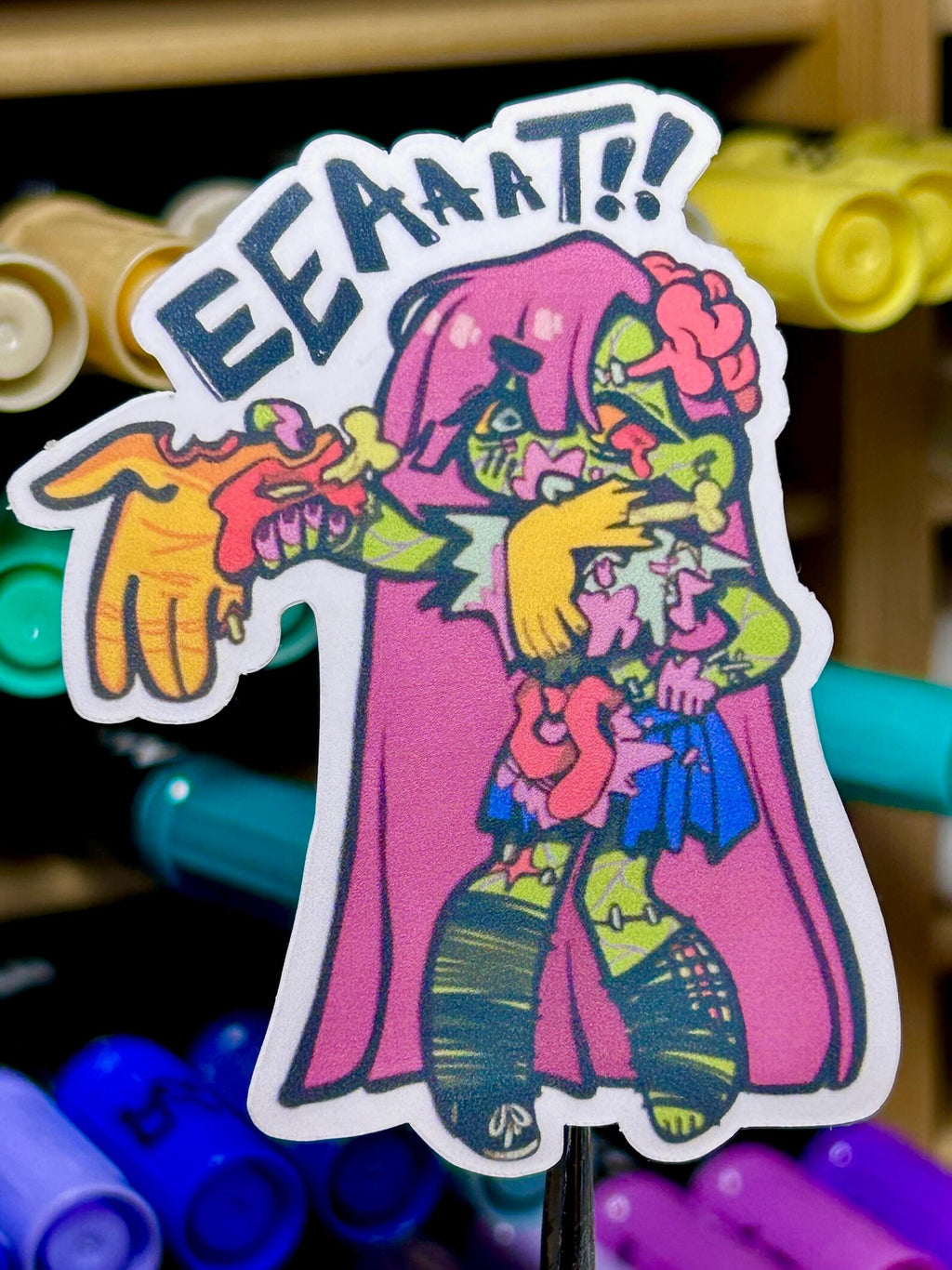 おもしろかわいいゾンビビニールステッカーセット