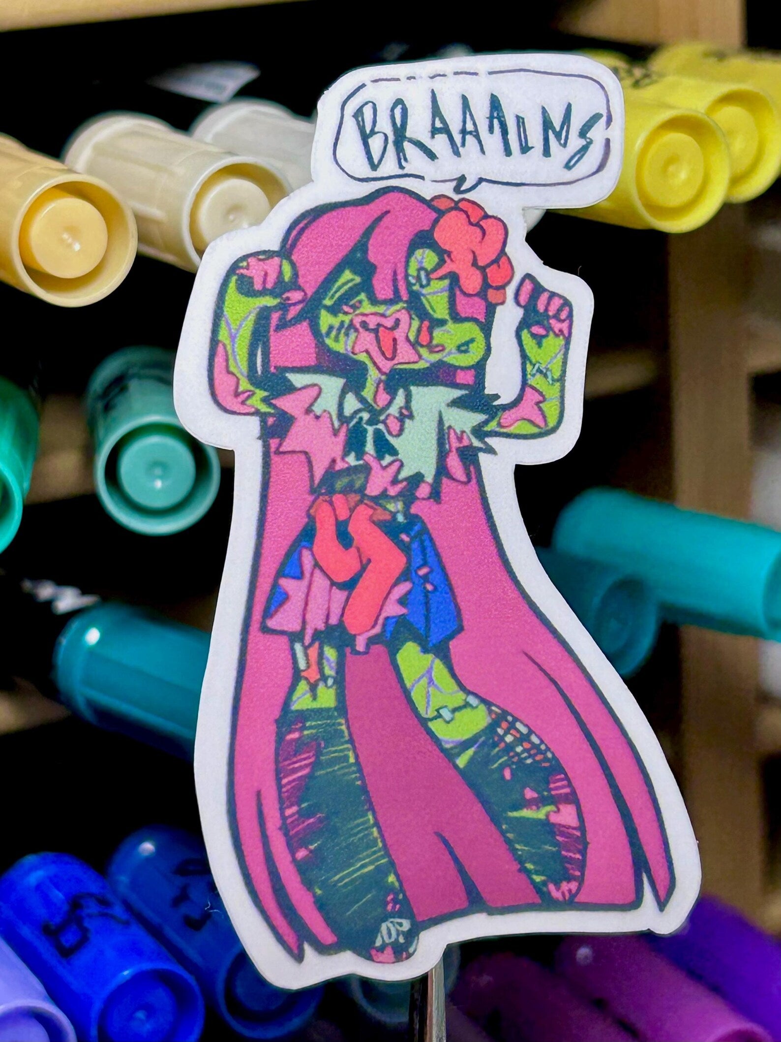 Set Pelekat Vinyl Zombi Comel Kelakar